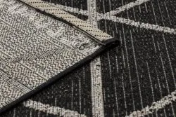 DYWAN SZNURKOWY SIZAL FLOORLUX 20508 black / silver TRÓJKĄTY