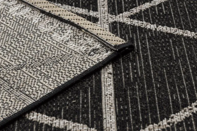 DYWAN SZNURKOWY SIZAL FLOORLUX 20508 black / silver TRÓJKĄTY