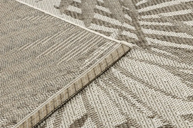 DYWAN SZNURKOWY SIZAL FLOORLUX 20504 LIŚCIE szampański / ciemnoszary DŻUNGLA