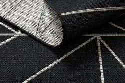 DYWAN SZNURKOWY SIZAL FLOORLUX 20605 black / silver TRÓJKĄTY, GEOMETRYCZNY