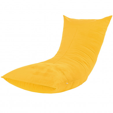 Yellow bean bag chair Positano velvet
