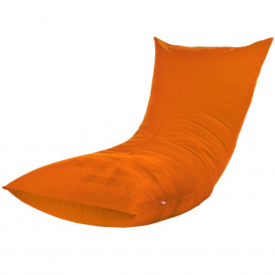 Orange bean bag chair Positano velvet