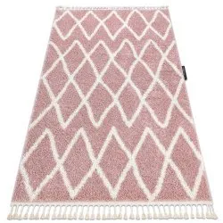 Carpet BERBER BENI pink Fringe Berber Moroccan shaggy