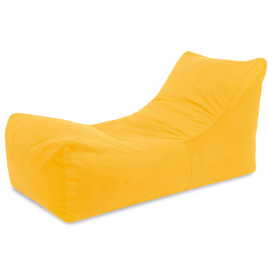 Yellow bean bag chair lounge Ateny velvet