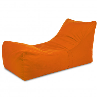 Orange bean bag chair lounge Ateny velvet