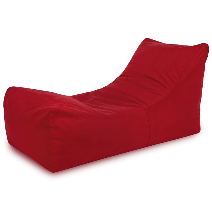 Red bean bag chair lounge Ateny velvet