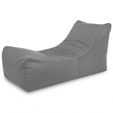 Gray bean bag chair lounge Ateny velvet