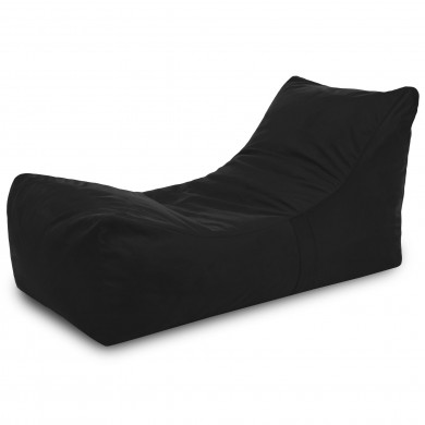 Black bean bag chair lounge Ateny velvet