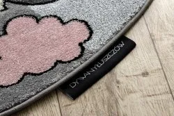 Dywan PETIT UNICORN JEDNOROŻEC koło szary