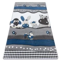 Carpet PETIT FARM ANIMALS blue
