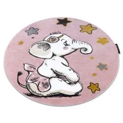 Carpet PETIT ELEPHANT STARS circle pink