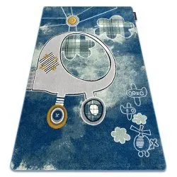 Carpet PETIT HELICOPTER planes blue