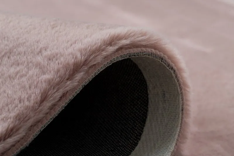 Carpet BUNNY pink IMITATION OF RABBIT FUR
