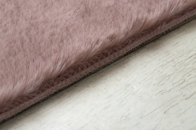 Carpet BUNNY pink IMITATION OF RABBIT FUR