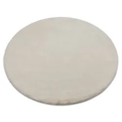 Carpet BUNNY circle beige IMITATION OF RABBIT FUR