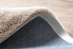 Dywan BUNNY koło taupe beż IMITACJA FUTRA KRÓLIKA