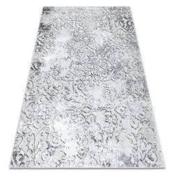 Dywan MEFE nowoczesny  8724 Ornament vintage przecierany - Strukturalny, dwa poziomy runa szary