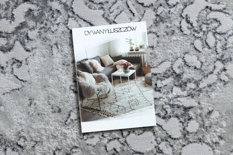 Dywan MEFE nowoczesny  8724 Ornament vintage przecierany - Strukturalny, dwa poziomy runa szary