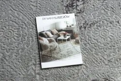 Dywan MEFE nowoczesny Koło 8731 Przecierany vintage - Strukturalny, dwa poziomy runa szary
