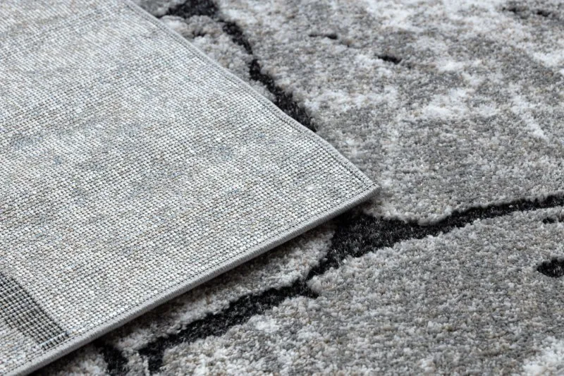 Dywan nowoczesny COZY 8985 Brick Kostka brukowa, kamień - Strukturalny, dwa poziomy runa szary