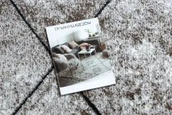 Dywan nowoczesny COZY 8872 Wall, geometryczny, trójkąty - Strukturalny, dwa poziomy runa brązowy