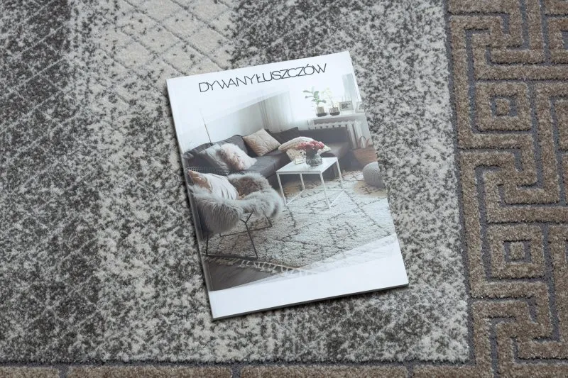 Dywan NOBLE nowoczesny  1512 67 Ramka, grecki vintage przecierany - Strukturalny, dwa poziomy runa krem / beż
