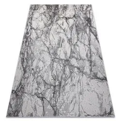 Modern NOBLE carpet 9962 65 Marble, stone - structural two levels of fleece cream / grey