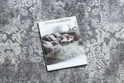 Dywan NOBLE nowoczesny 6773 45 Ornament vintage przecierany - Strukturalny, dwa poziomy runa szary
