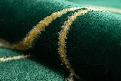 Dywan EMERALD ekskluzywny 1010 glamour, stylowy koła butelkowa zieleń / złoty
