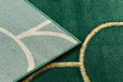 Dywan EMERALD ekskluzywny 1021 glamour, stylowy art deco butelkowa zieleń / złoty