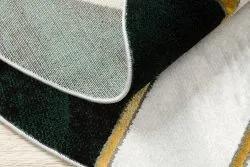 Dywan EMERALD ekskluzywny 1015 koło - glamour, stylowy marmur, geometryczny butelkowa zieleń / złoty
