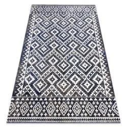 Dywan nowoczesny MUNDO E0561 romby, zygzak 3D outdoor niebieski / beż