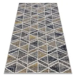 Dywan nowoczesny MUNDO D7891 romby, trójkąty 3D outdoor szary / beż