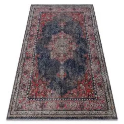 Dywan nowoczesny MUNDO E0551 ornament, ramka vintage outdoor czerwony / czarny