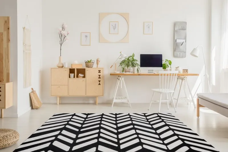 Dywan nowoczesny MUNDO E0571 jodełka, chevron outdoor beż / czarny