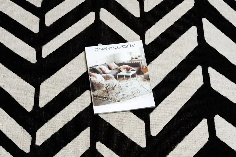 Dywan nowoczesny MUNDO E0571 jodełka, chevron outdoor beż / czarny