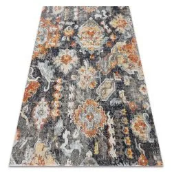 Dywan nowoczesny MUNDO E0671 orientalny vintage outdoor czarny / żółty