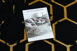 Dywan GLOSS nowoczesny  407C 86 stylowy, glamour, art deco czarny / złoty