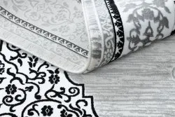 Dywan GLOSS nowoczesny  8490 52 Ornament, stylowy, ramka kość słoniowa / szary