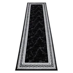 Dywan, Chodnik GLOSS nowoczesny 2813 87 stylowy, ramka, grecki czarny / szary