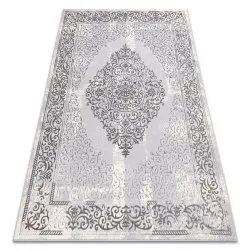 Dywan CORE W7161 Rozeta Vintage - Strukturalny, dwa poziomy runa, szary