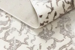Dywan CORE 247A Ornament Vintage - Strukturalny, dwa poziomy runa, krem / brązowy