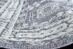 Dywan SZNURKOWY SIZAL SION Ramka, ornament, przecierany 2832 płaskie tkanie niebieski / róż / ecru