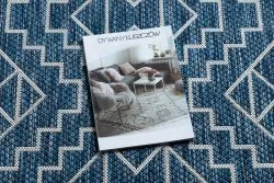Dywan SZNURKOWY SIZAL SION Geometryczny, Romby 21778 płaskie tkanie granat / ecru