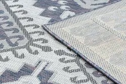 Dywan SZNURKOWY SIZAL SION Aztecki 3007 płaskie tkanie niebieski / róż / ecru