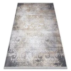 Modern LUCE 84 carpet ornament vintage - structural grey / mustard