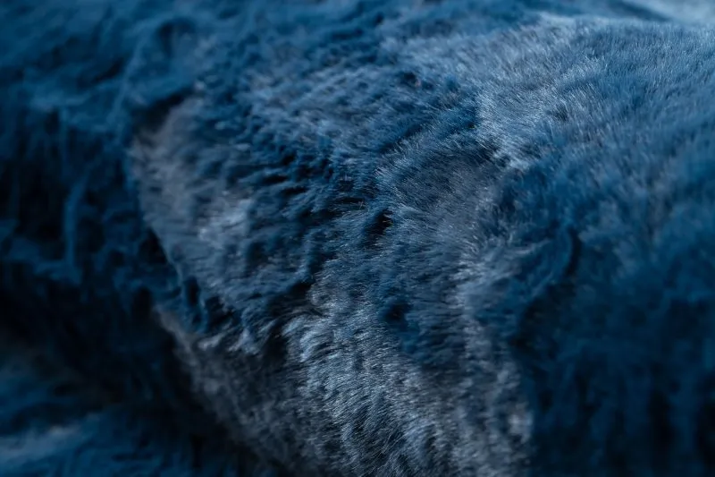 Dywan POSH Shaggy navy granat, gruby, pluszowy, antypoślizgowy, do prania