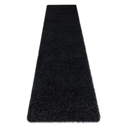 Carpet, Runner SOFFI shaggy 5cm black - for the kitchen, corridor &amp; hallway