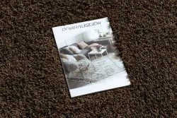 Dywan, Chodnik SOFFI shaggy 5cm brązowy - do kuchni, przedpokoju, na korytarz