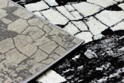 Dywan DE LUXE nowoczesny 2079 Kostka brukowa cegła - Strukturalny złoty / szary